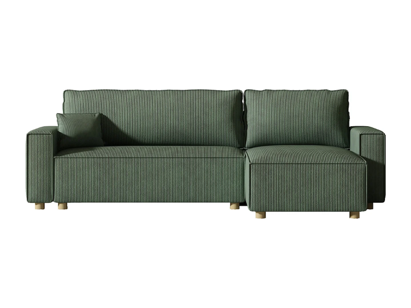 Hoekslaapbank van Ribfluweel in Groen COSY - Stijlvol en Comfortabel