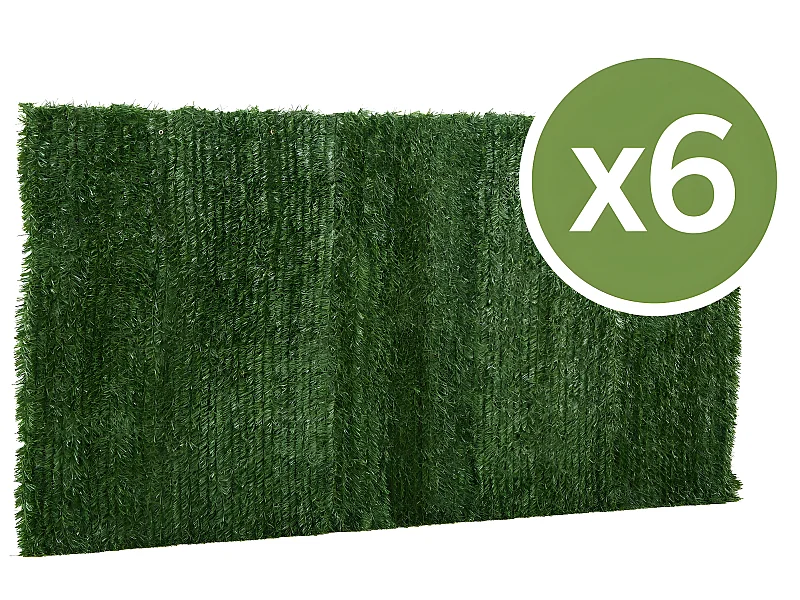 Lot de 6 Haies artificielles - 150 x 300 cm