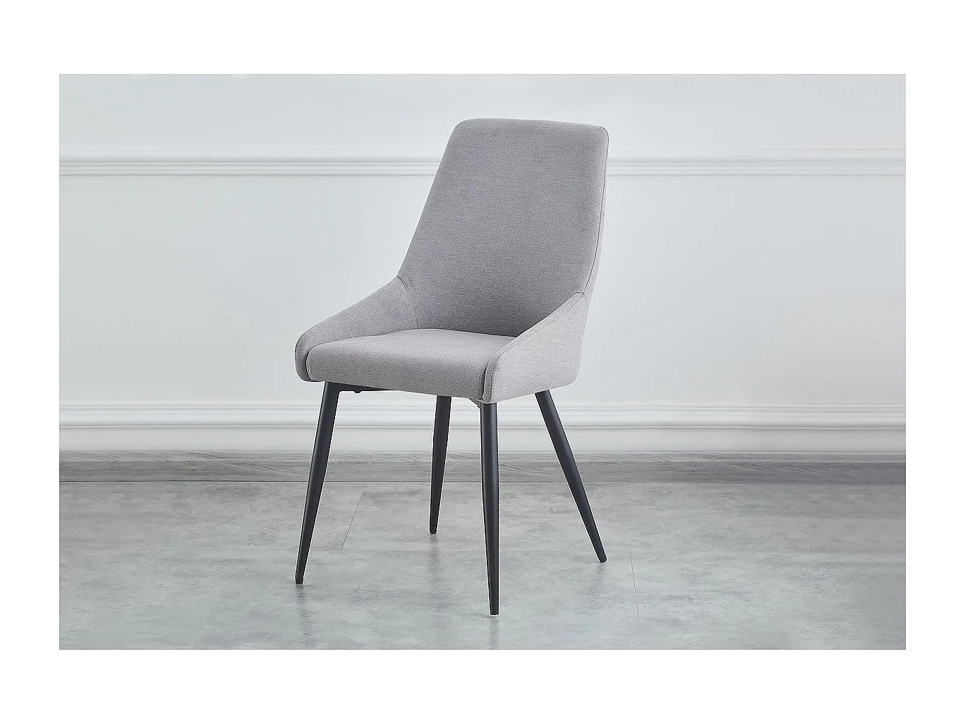 Set van 2 stoelen stof eetkamerstoel bureaustoel "Lyne" - Grijs