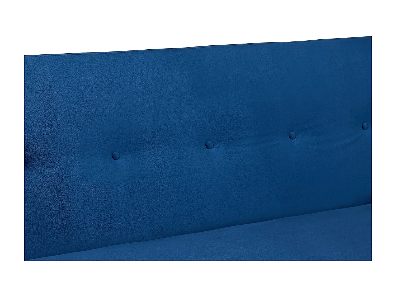 Canapé scandinave convertible 3 places en velours bleu nuit MALMO