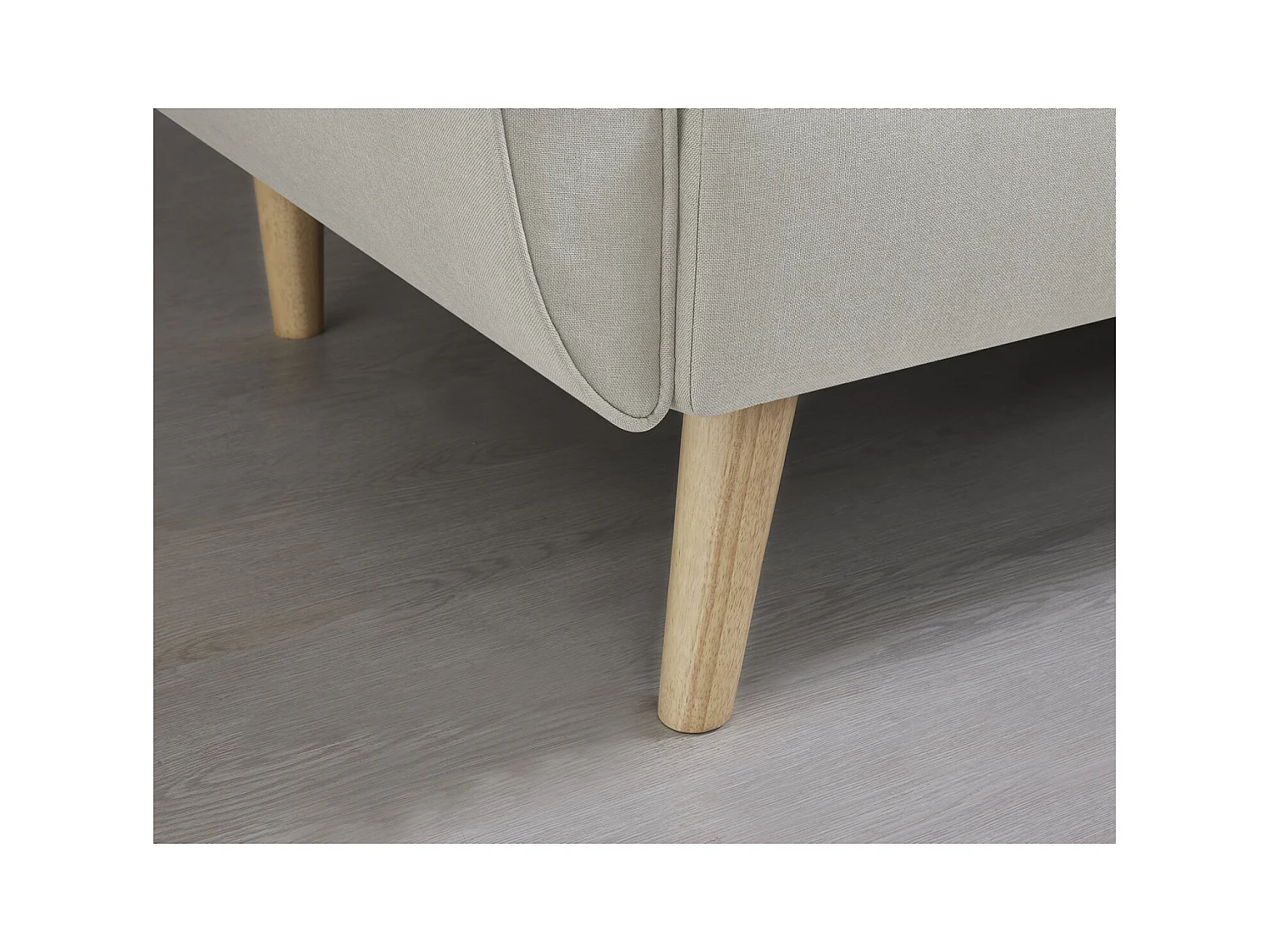 Canapé scandinave convertible 3 places en tissu beige MALMO