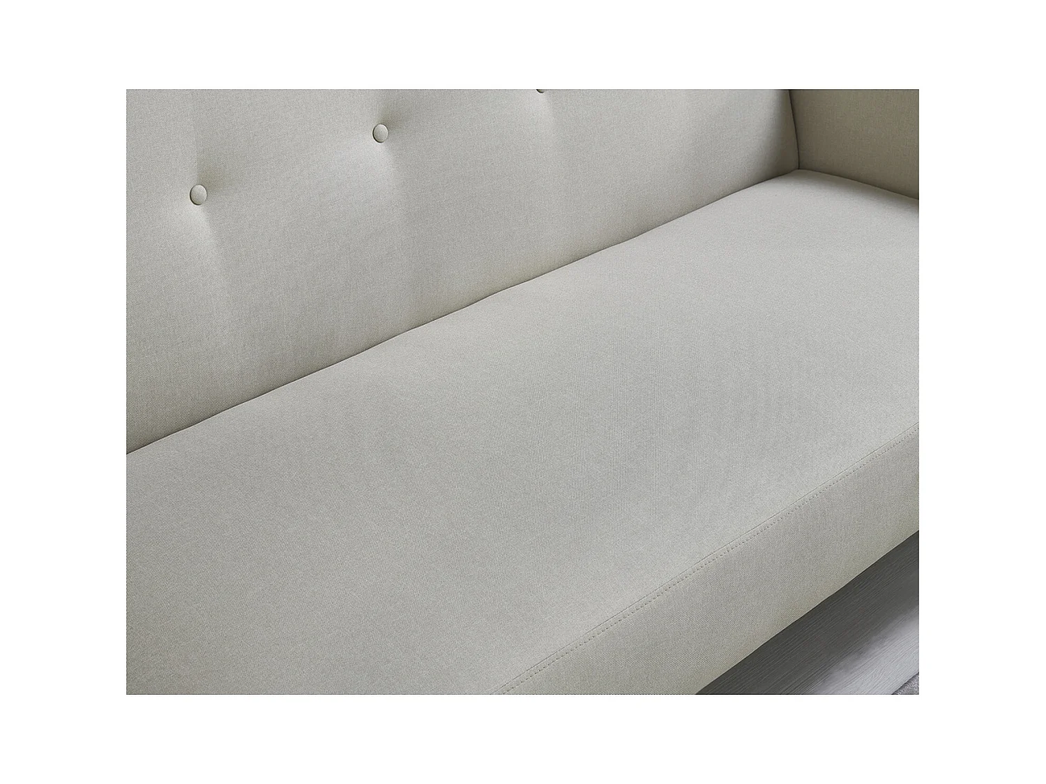 Canapé scandinave convertible 3 places en tissu beige MALMO