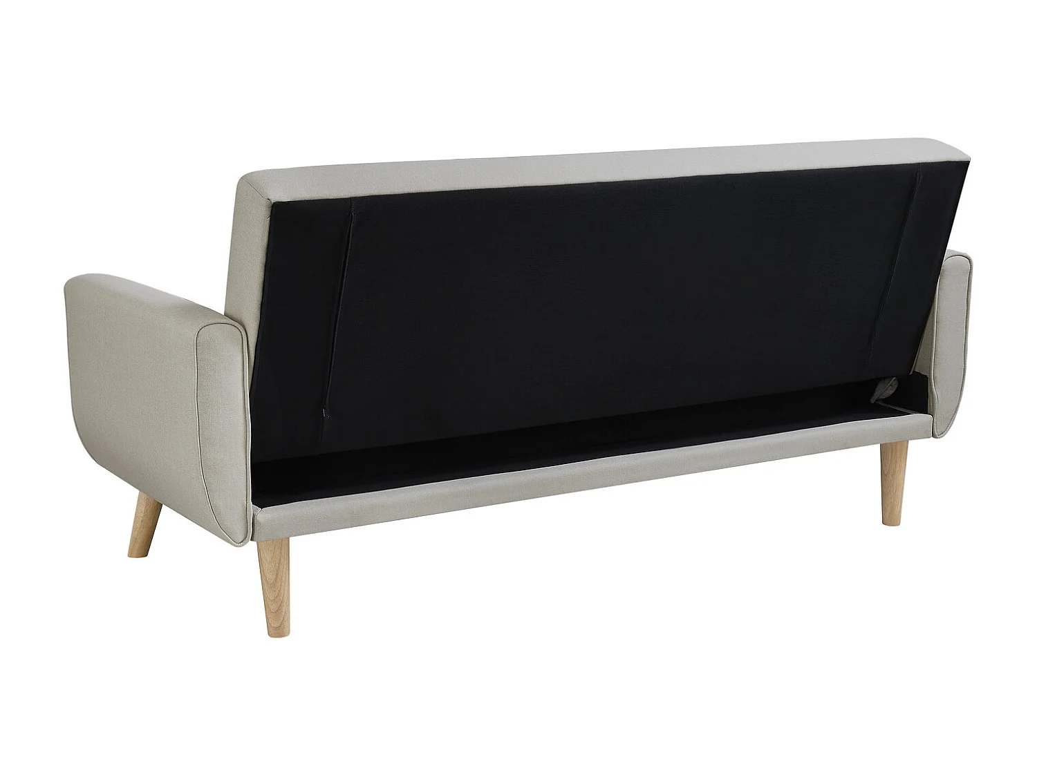 Canapé scandinave convertible 3 places en tissu beige MALMO