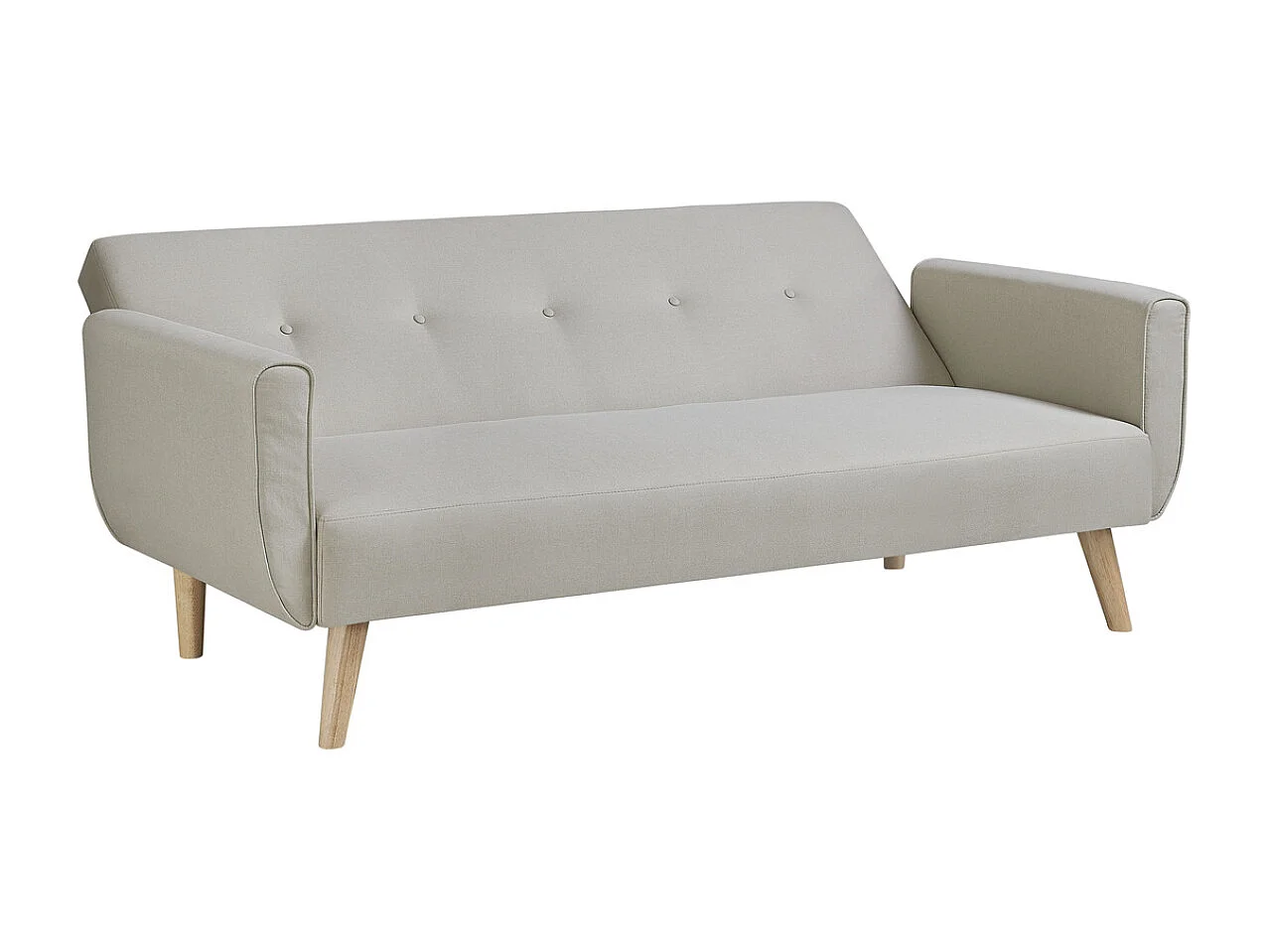 Canapé scandinave convertible 3 places en tissu beige MALMO