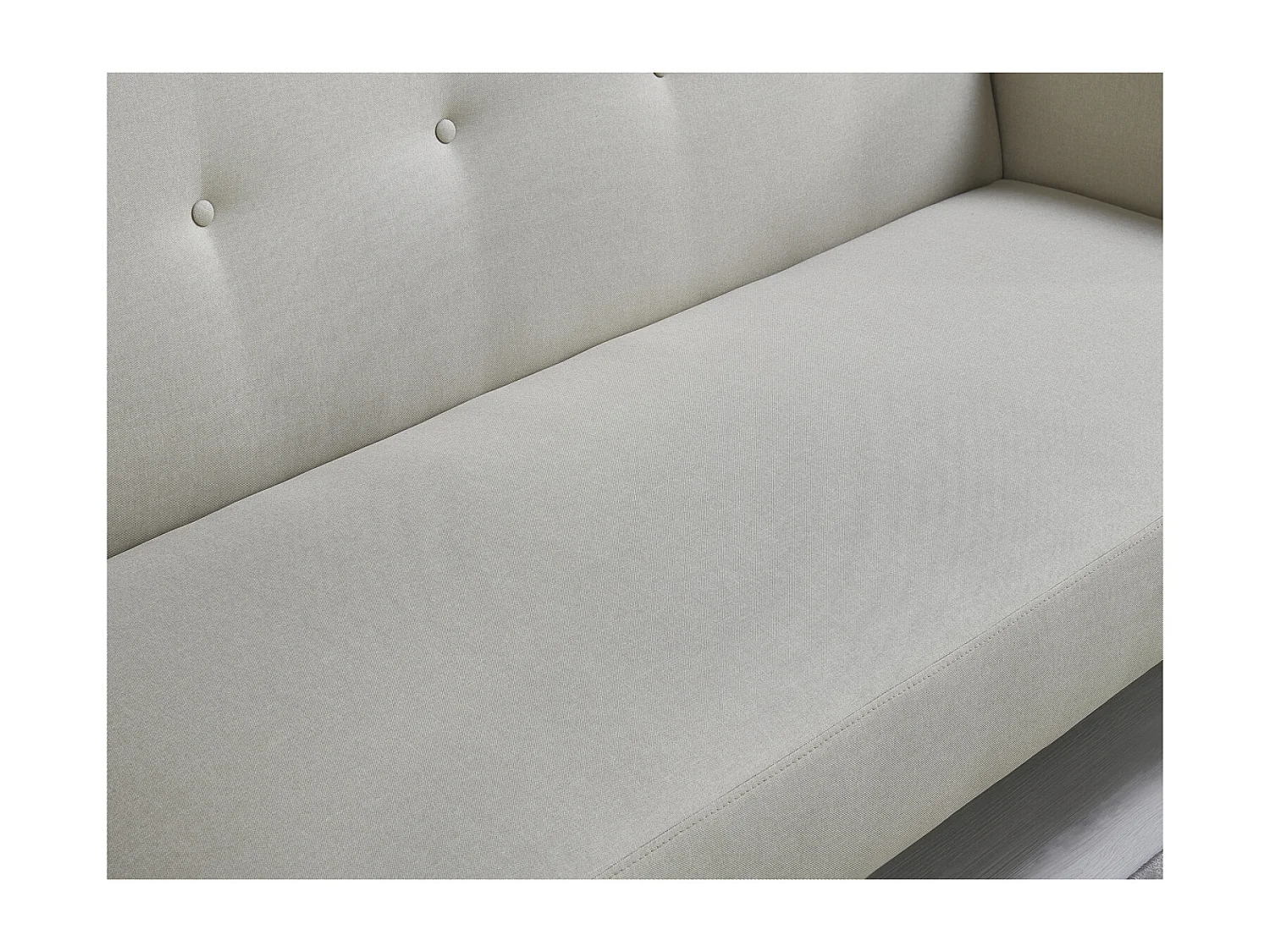 Canapé scandinave convertible 3 places en tissu beige MALMO