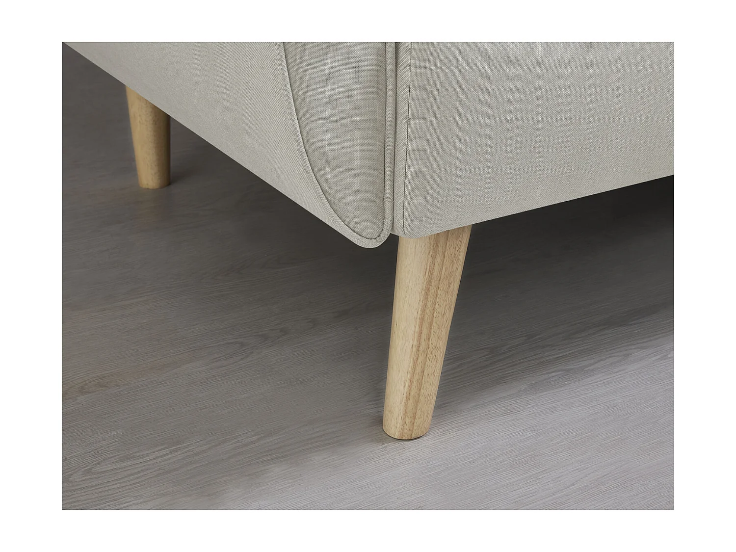 Canapé scandinave convertible 3 places en tissu beige MALMO