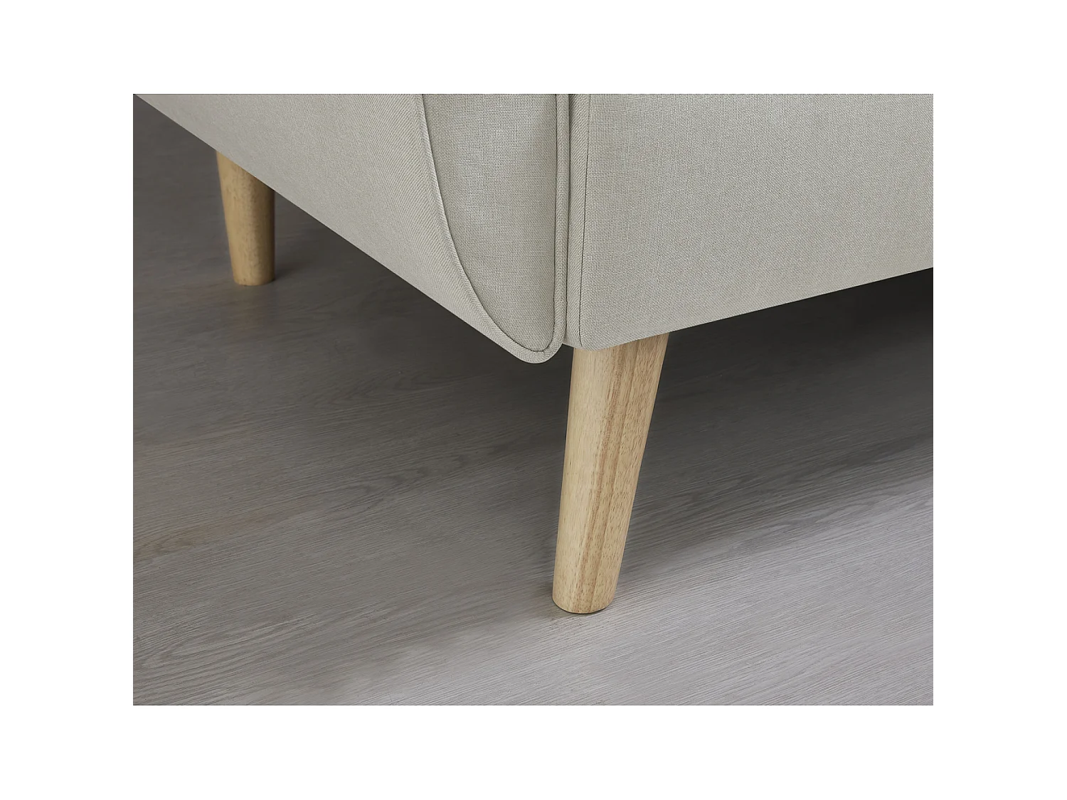 Canapé scandinave convertible 3 places en tissu beige MALMO
