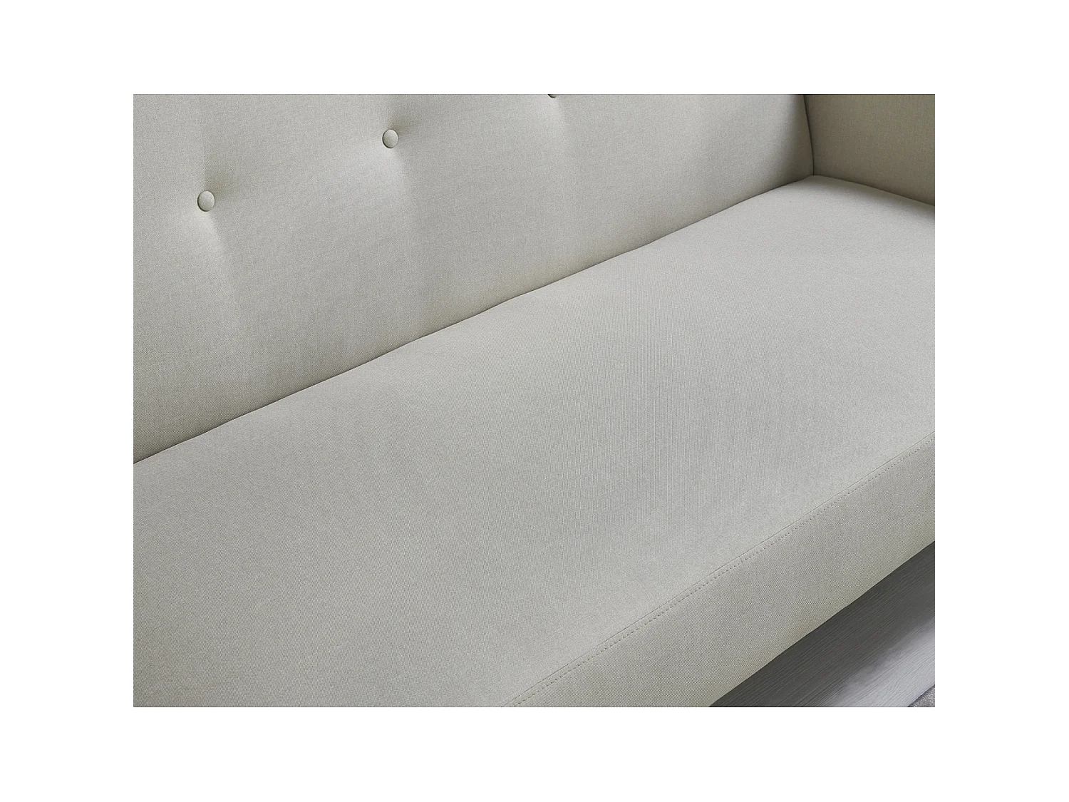 Canapé scandinave convertible 3 places en tissu beige MALMO