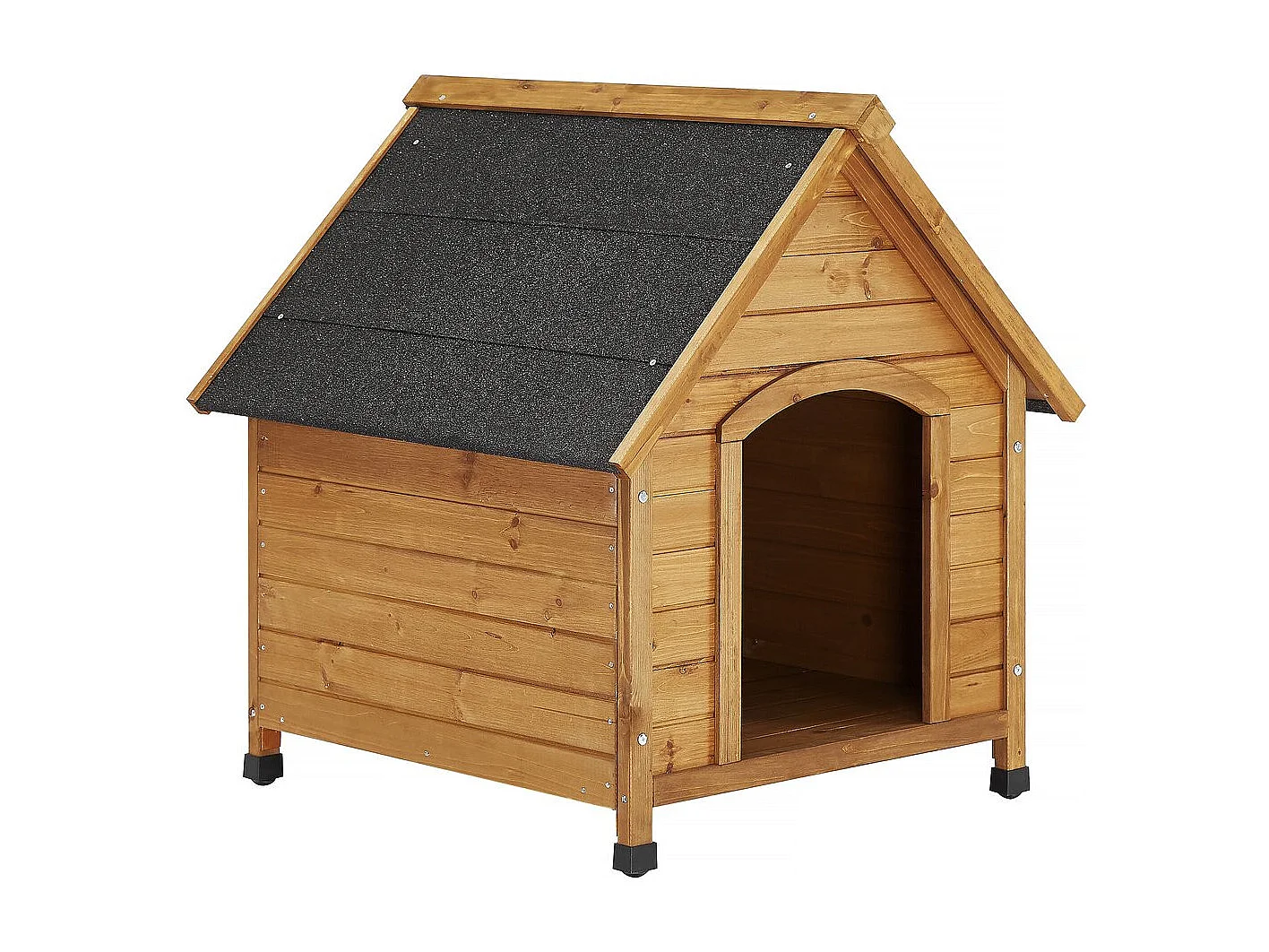 Honden huisje hout "Doggy" - 77 x 82 x 88 cm - Beige - lichtbruin