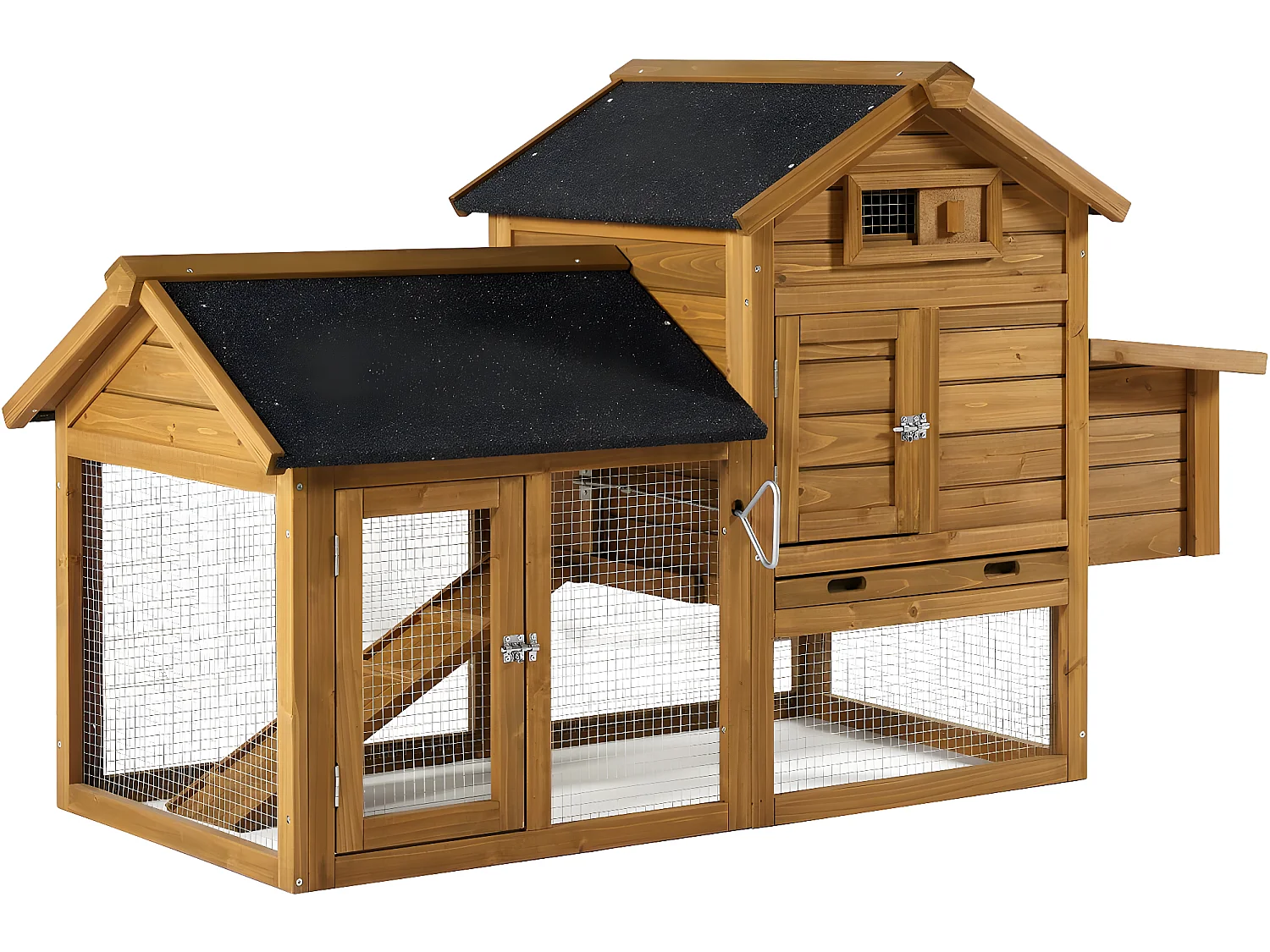 Poulailler "Poulette" avec pondoir en bois - Marron