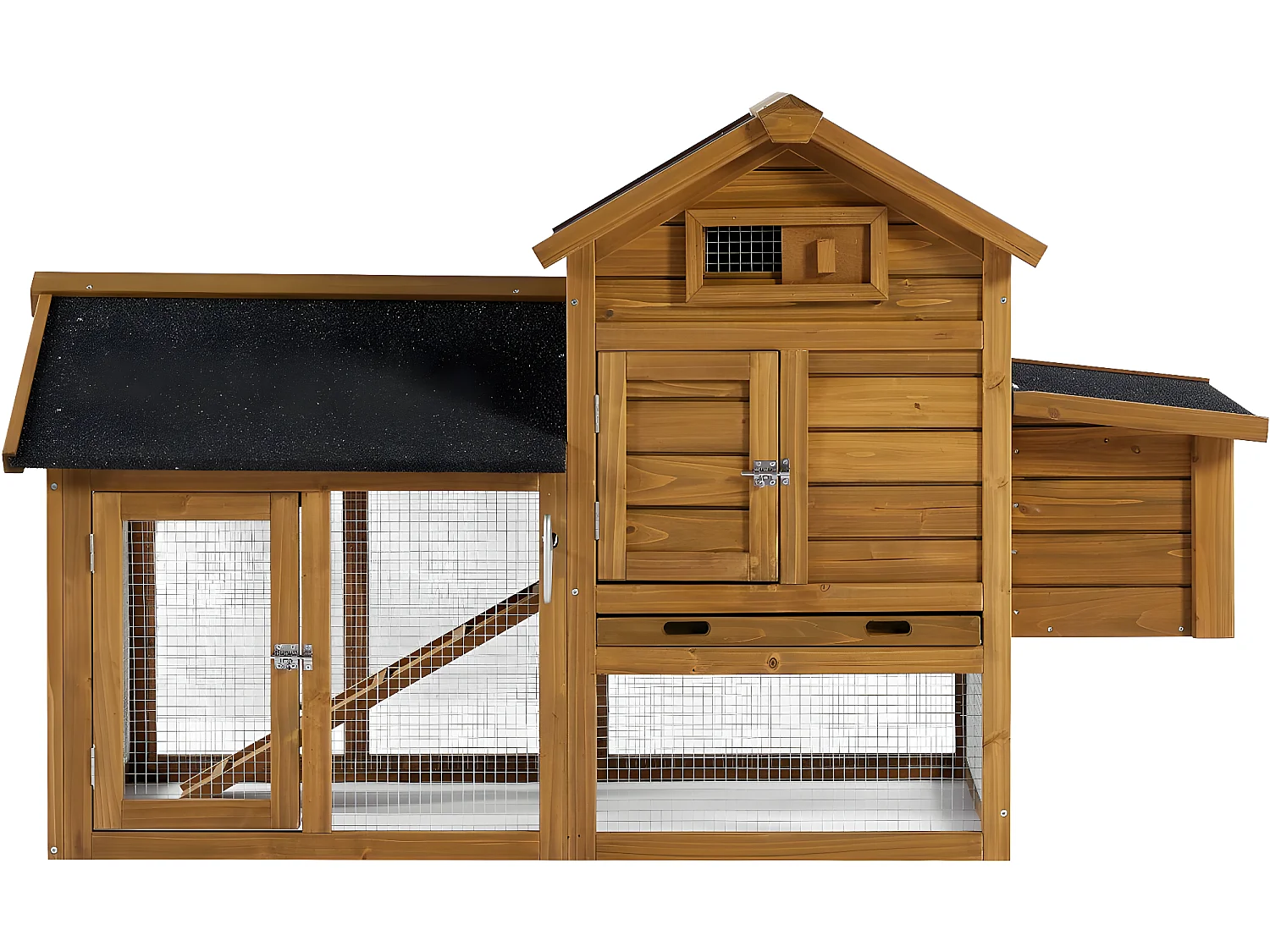 Poulailler "Poulette" avec pondoir en bois - Marron