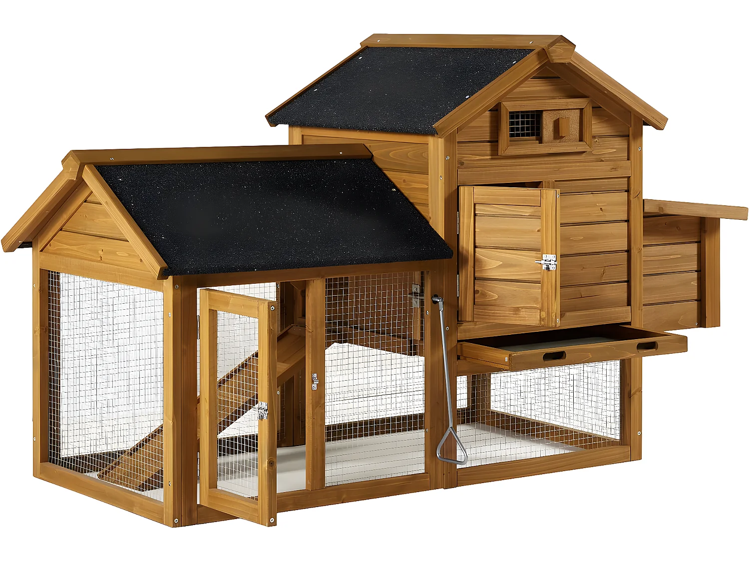 Poulailler "Poulette" avec pondoir en bois - Marron