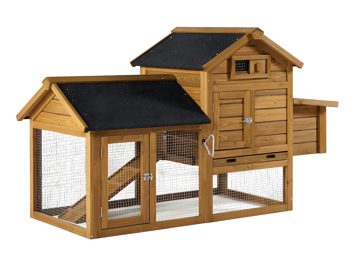 Poulailler "Poulette" avec pondoir en bois - Marron