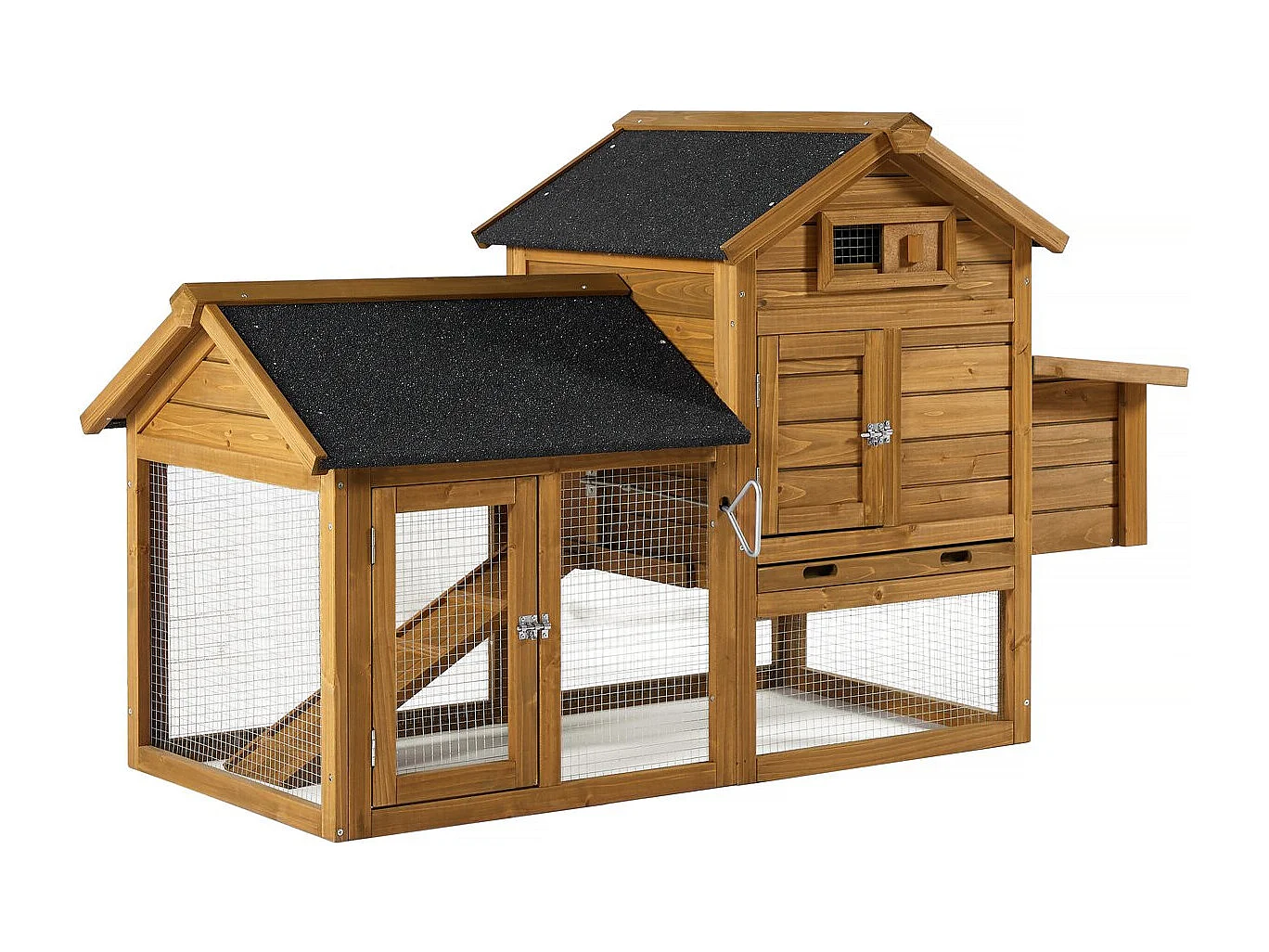 Hühnerstall "Poulette" mit Legenest aus Holz - Braun