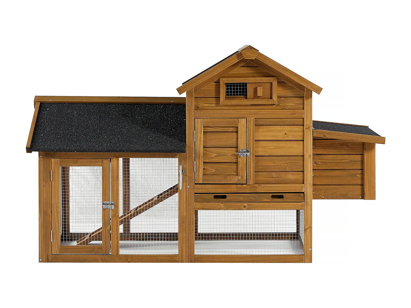 Hühnerstall "Poulette" mit Legenest aus Holz - Braun