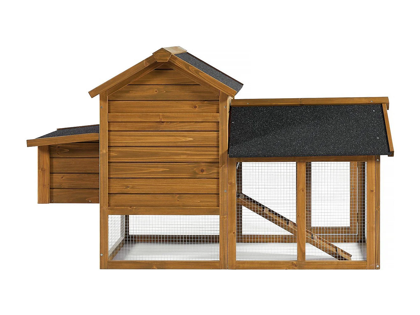 Hühnerstall "Poulette" mit Legenest aus Holz - Braun