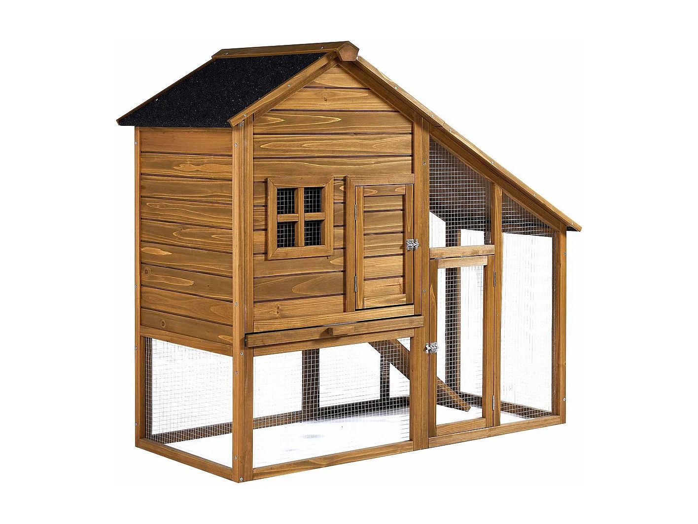 Poulailler "Lily" avec pondoir en bois - Marron