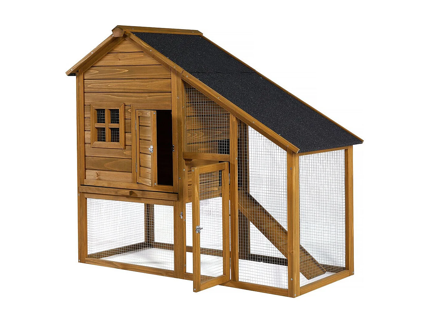 Poulailler "Lily" avec pondoir en bois - Marron