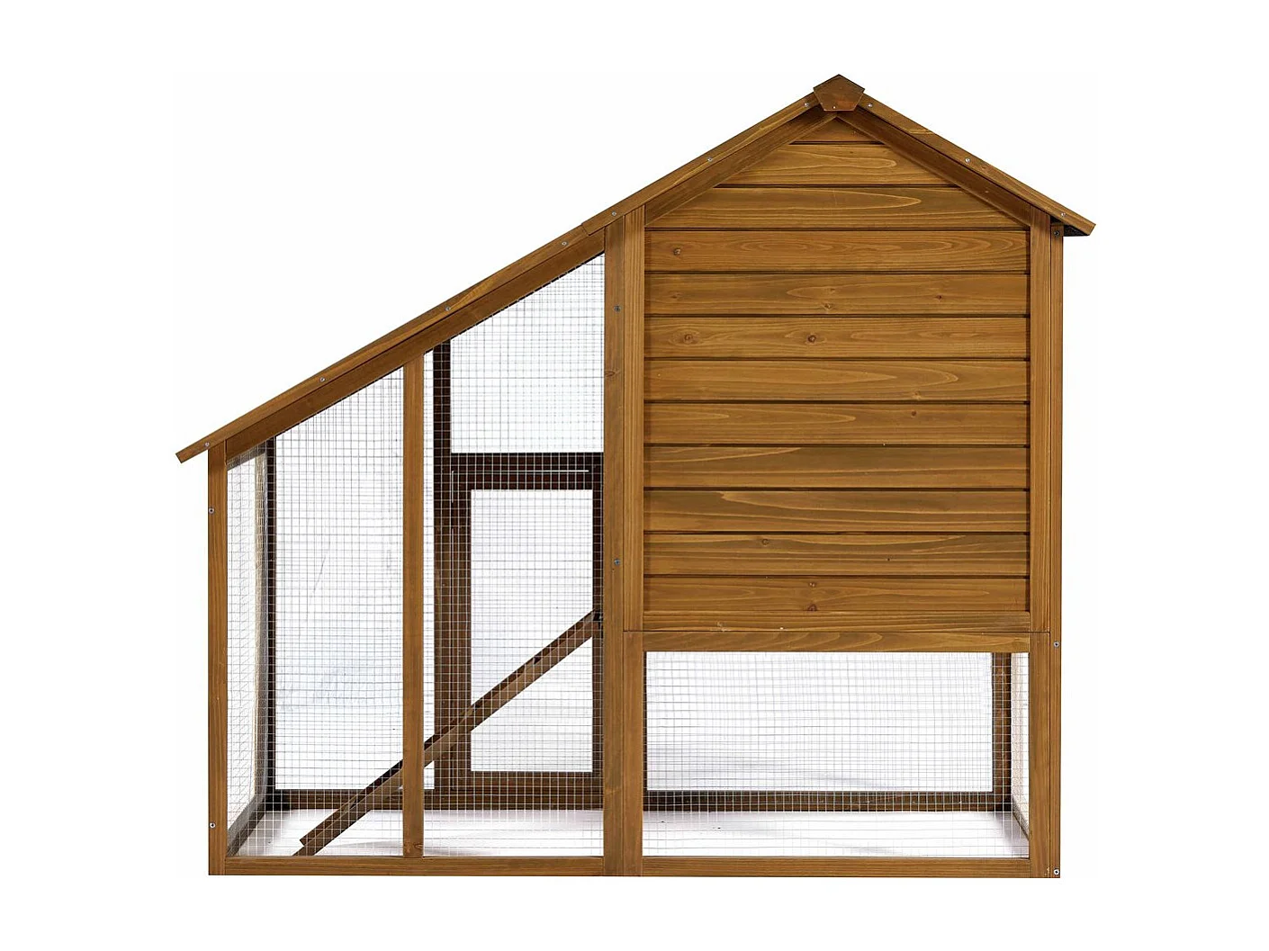 Poulailler "Lily" avec pondoir en bois - Marron