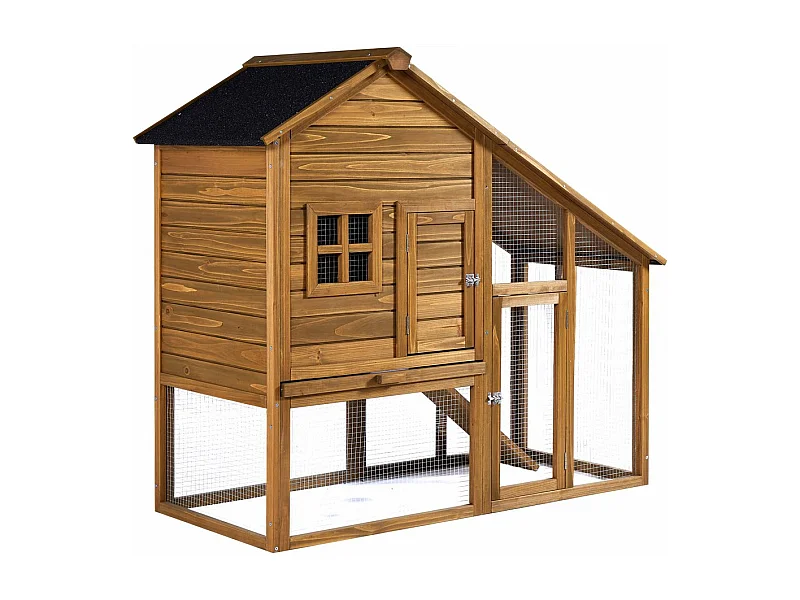 Hühnerstall "Lily" mit Legenest aus Holz - Braun