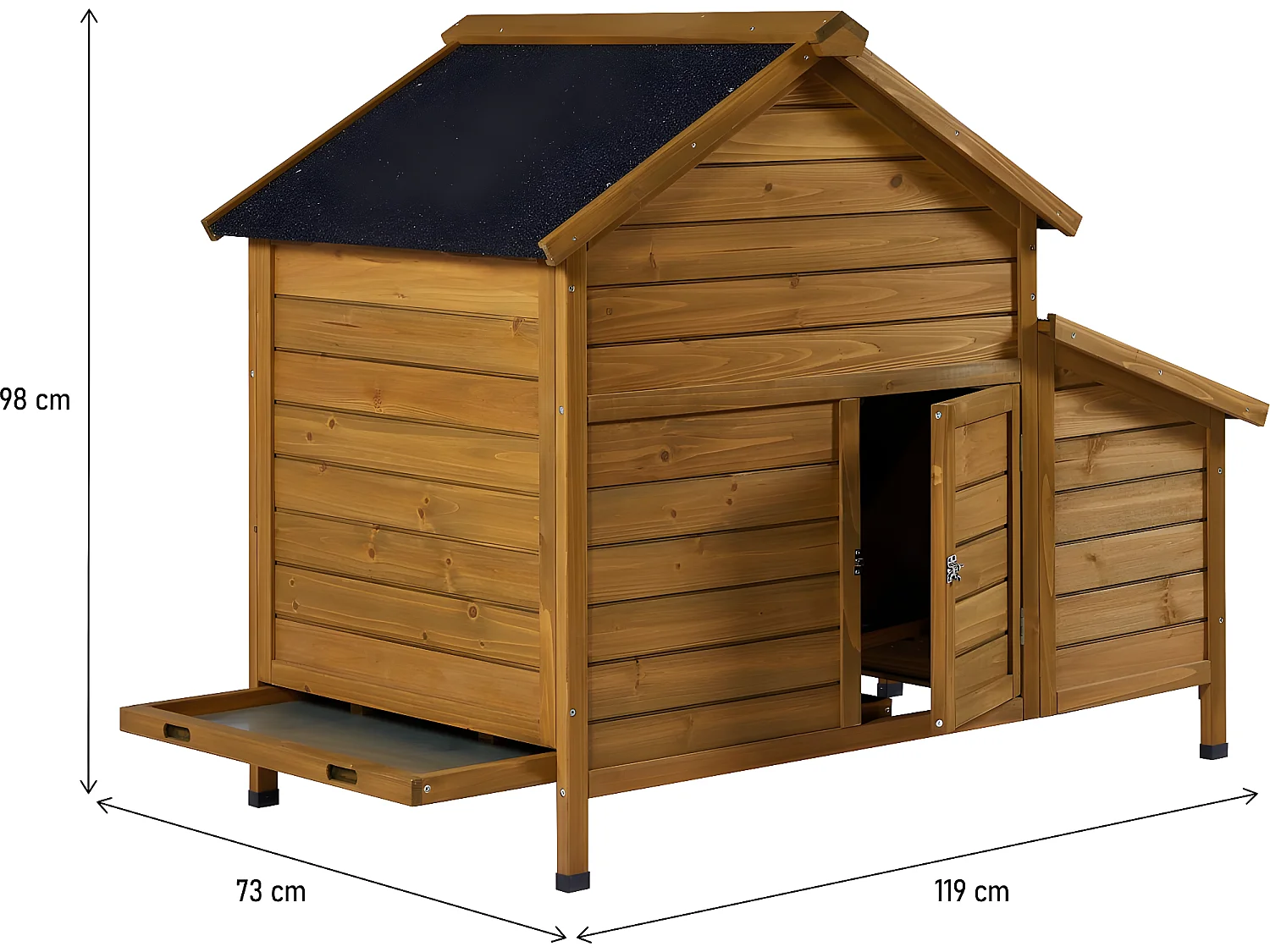 Poulailler en bois "Cocotte" avec pondoir - Marron