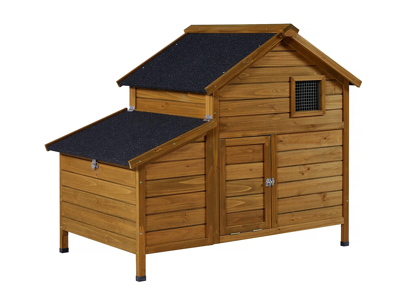 Gallinero de madera "Cocotte" con caja nido - Marrón