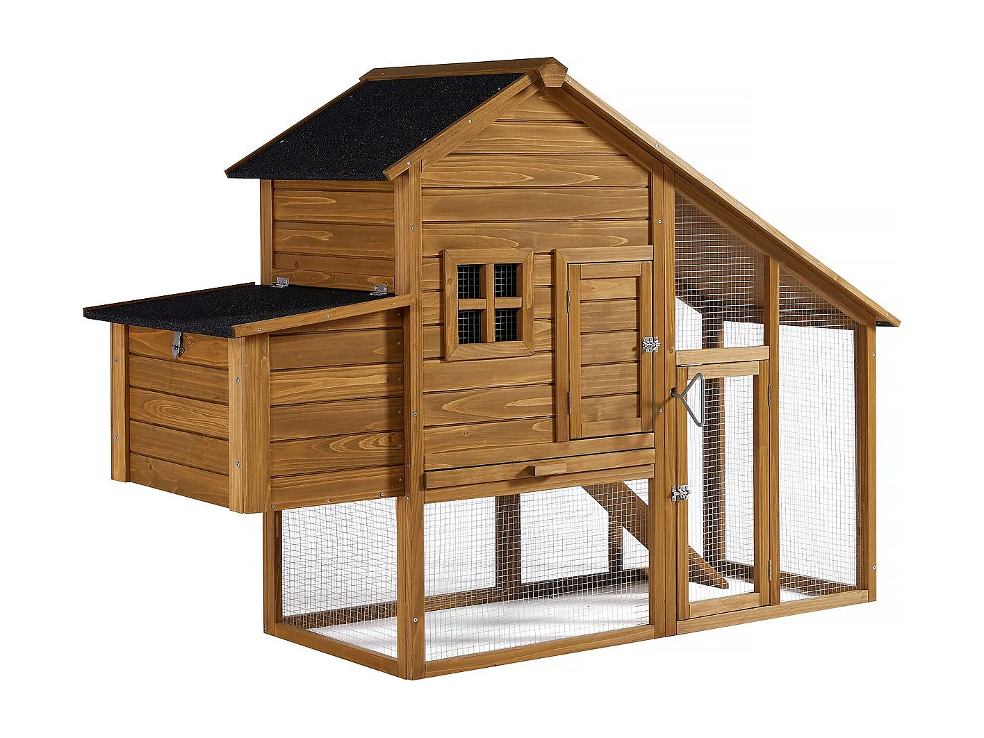 Hühnerstall "Princesse" mit Legenest aus Holz - Braun