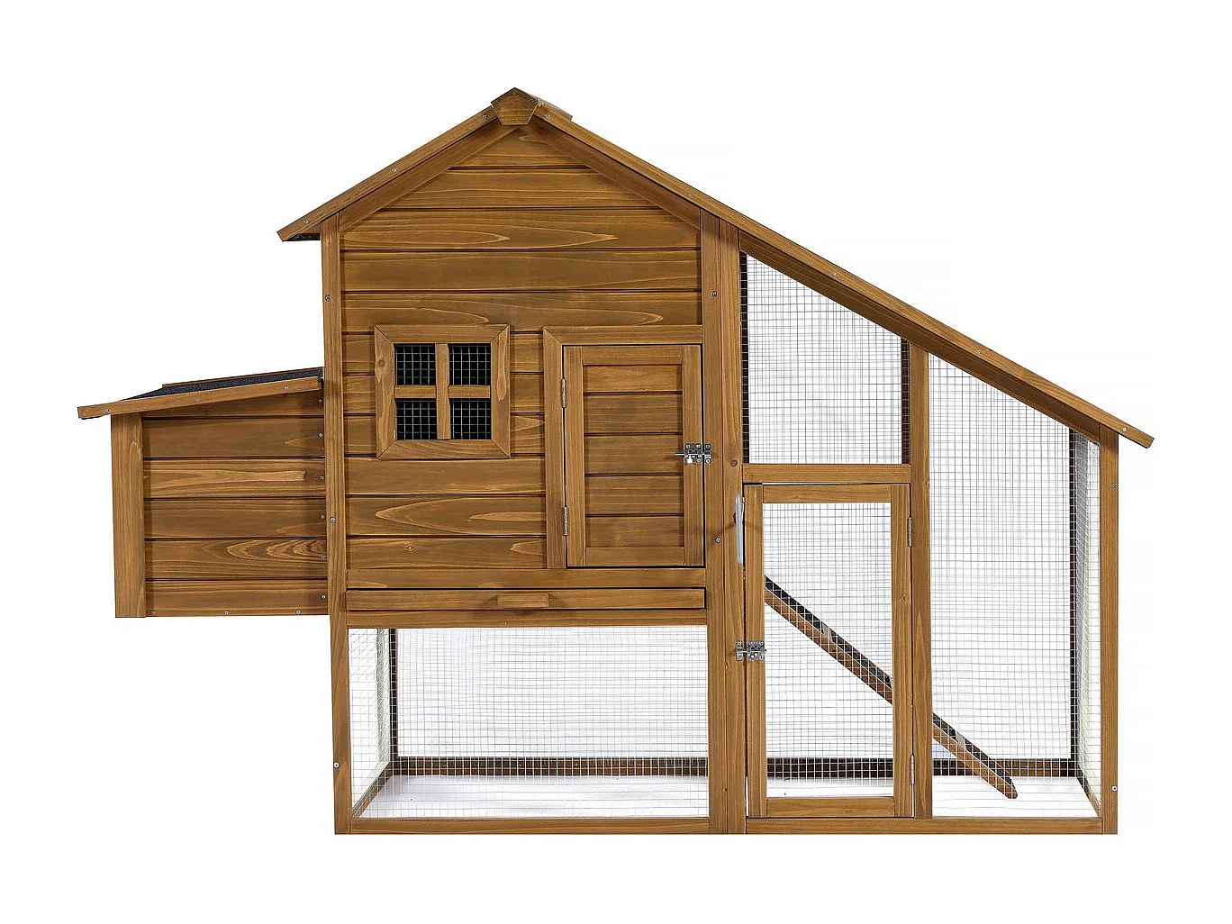 Hühnerstall "Princesse" mit Legenest aus Holz - Braun