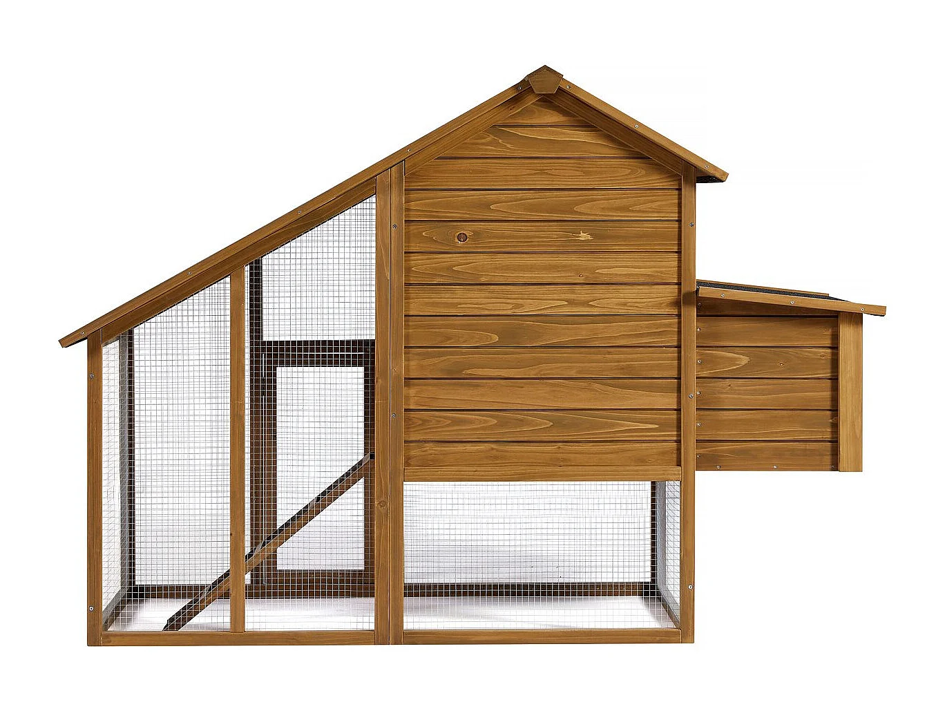 Hühnerstall "Princesse" mit Legenest aus Holz - Braun