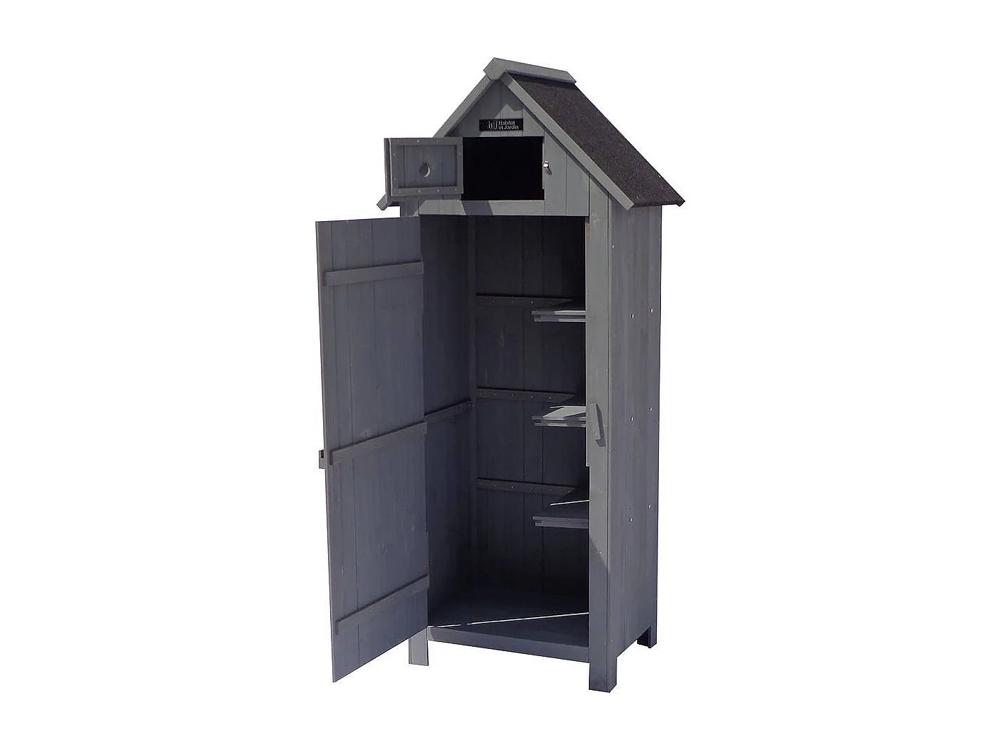 Armário de jardim "Cabanon" - 77 x 54,5 x 179 cm - Antracite -