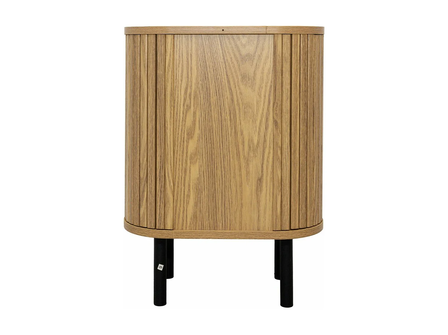 Table de nuit en bois et métal à lamelles KYOTO