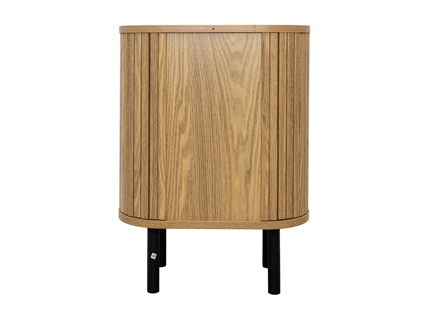 Table de nuit en bois et métal à lamelles KYOTO