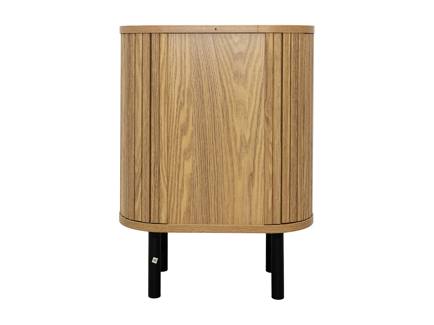 Table de nuit en lamelles bois et métal Kyoto