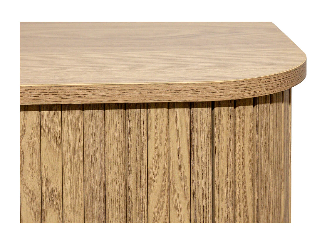 Console en bois et métal à lamelles Kyoto