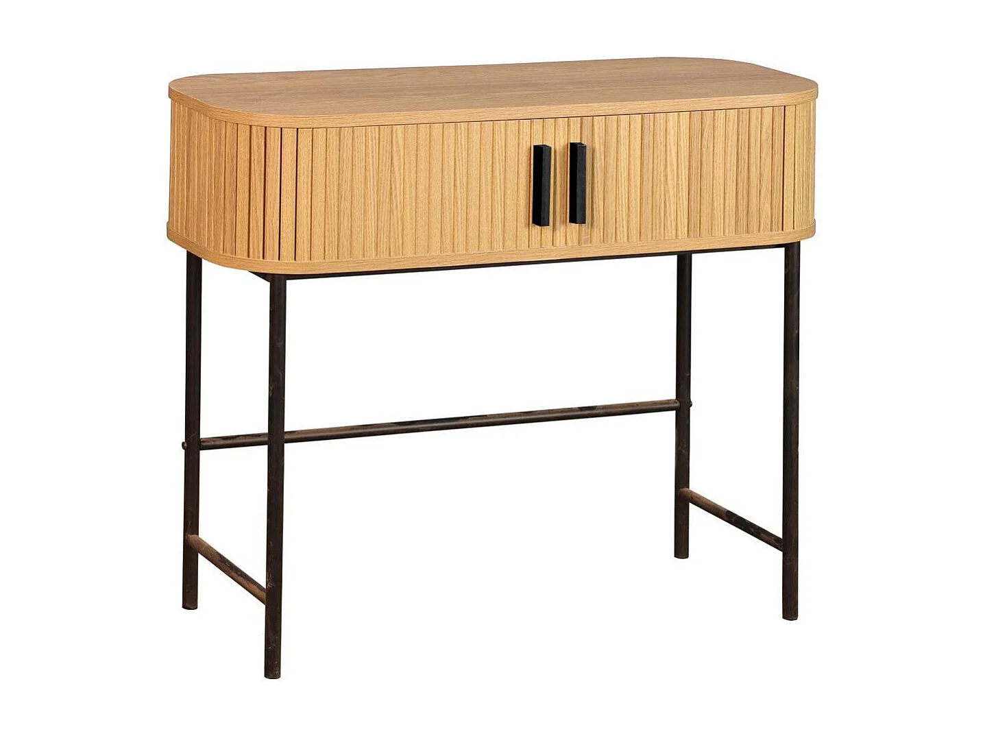 Console en bois et métal à lamelles Kyoto