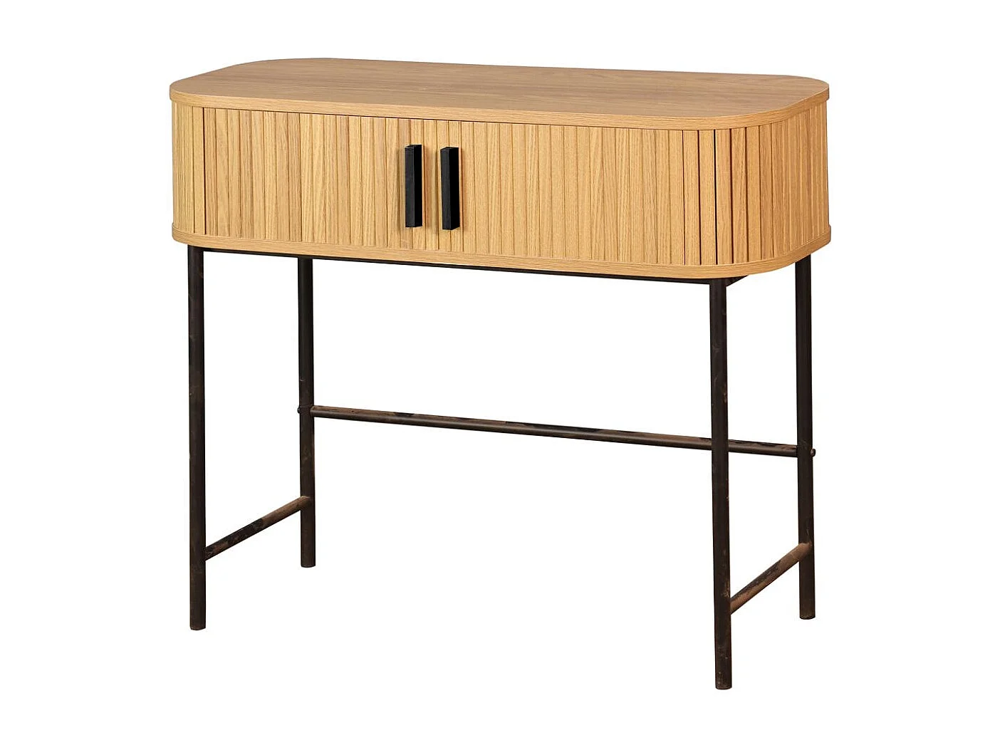 Console en bois et métal à lamelles Kyoto