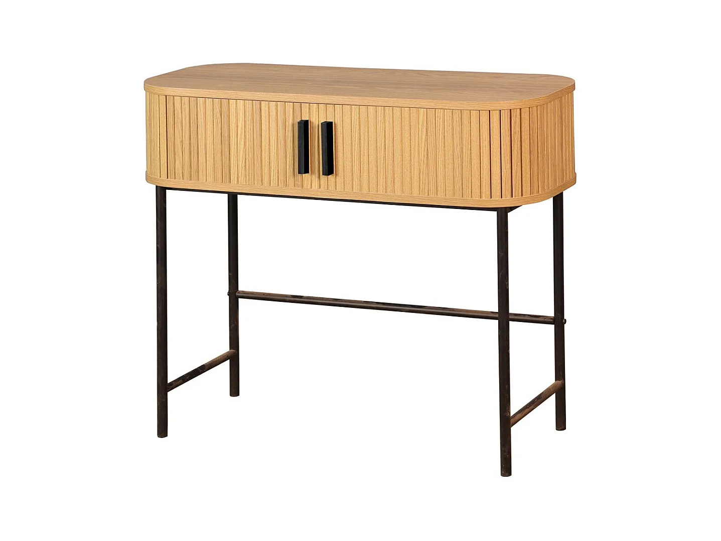 Console en bois et métal à lamelles Kyoto