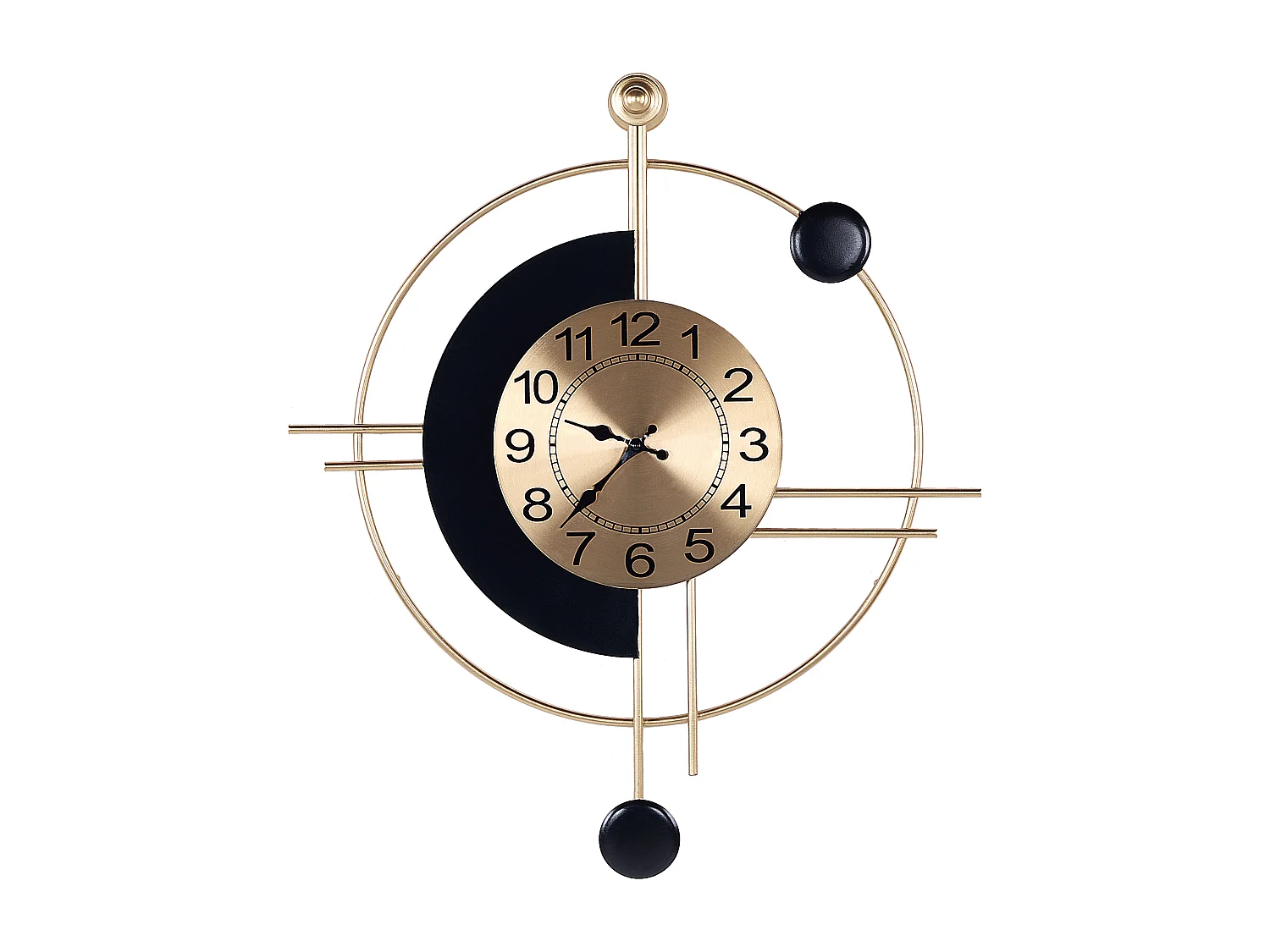 Horloge murale ALLOGNY 59 cm Métal Doré