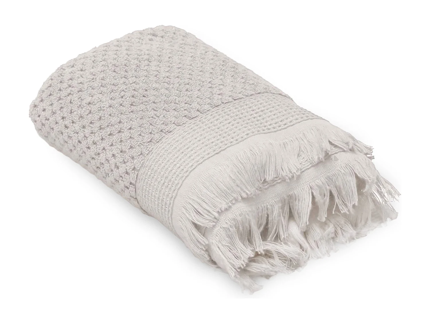 Serviette de toilette 50x90 cm TETHYS micro-coton blanc Perle