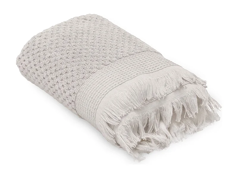 Serviette de toilette 50x90 cm TETHYS micro-coton blanc Perle