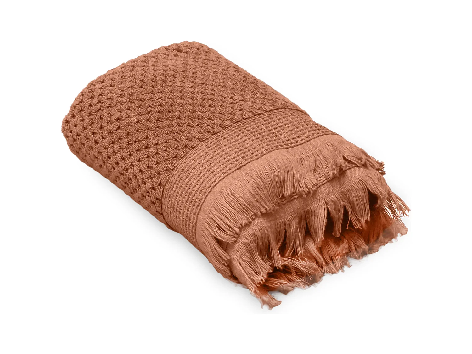 Drap de bain 95x140 cm TETHYS micro-coton orange Terre