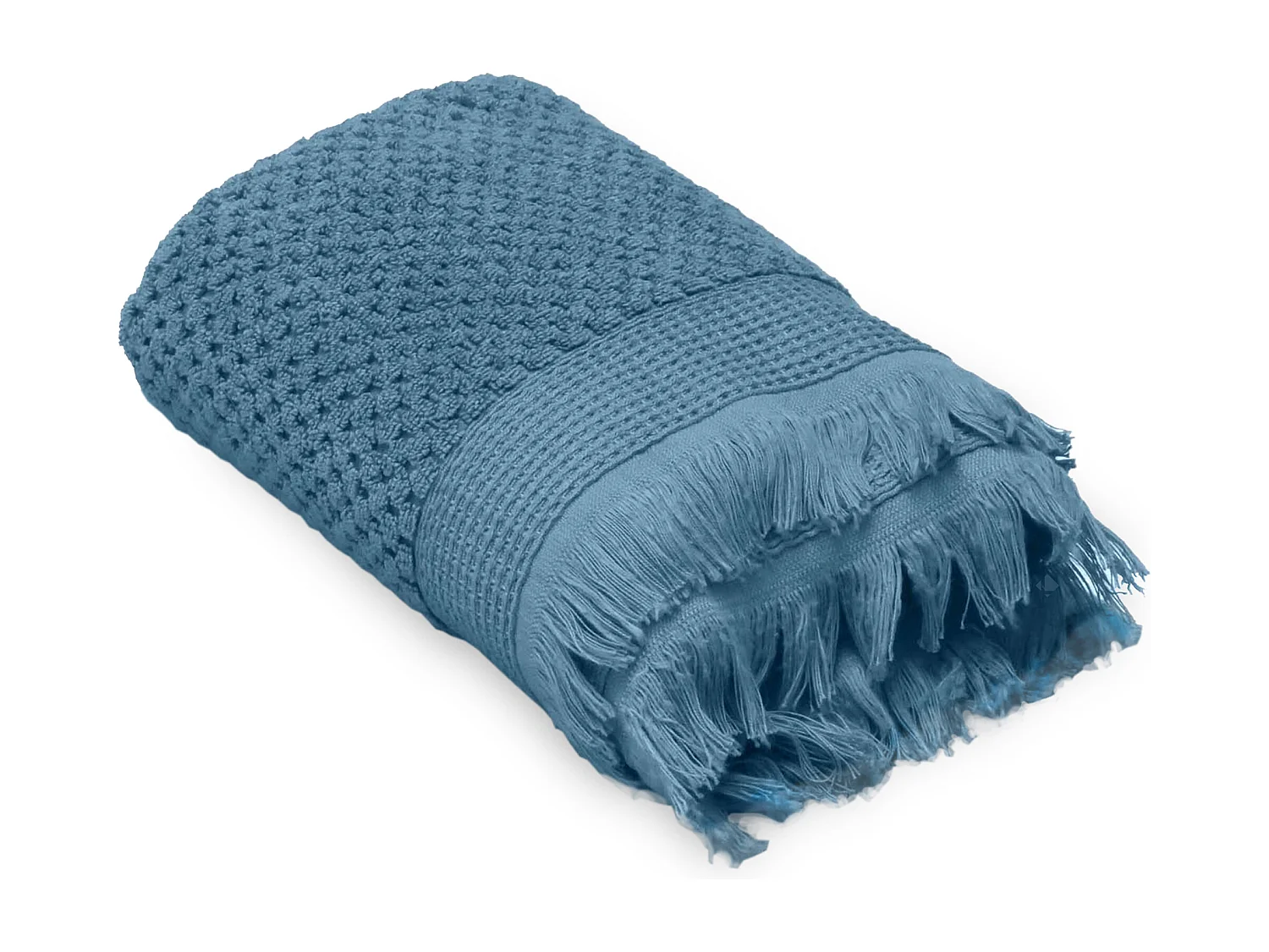 Drap de bain jacquard 550 g/m² 95x140 cm TETHYS micro-coton bleu Orage