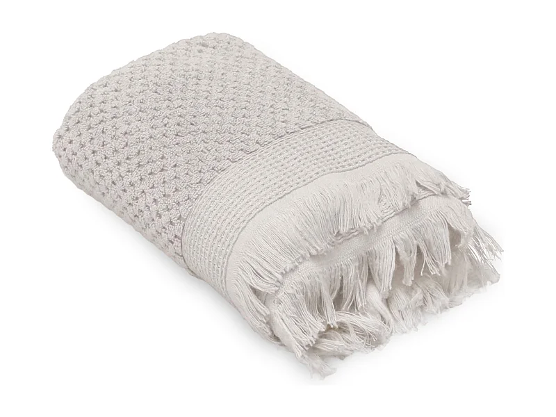 Drap de bain 95x140 cm TETHYS micro-coton blanc Perle