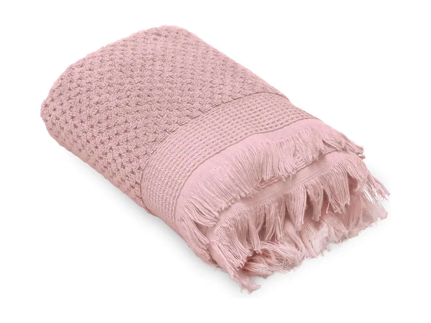 Drap de bain jacquard 550 g/m² 95x140 cm TETHYS micro-coton Rose