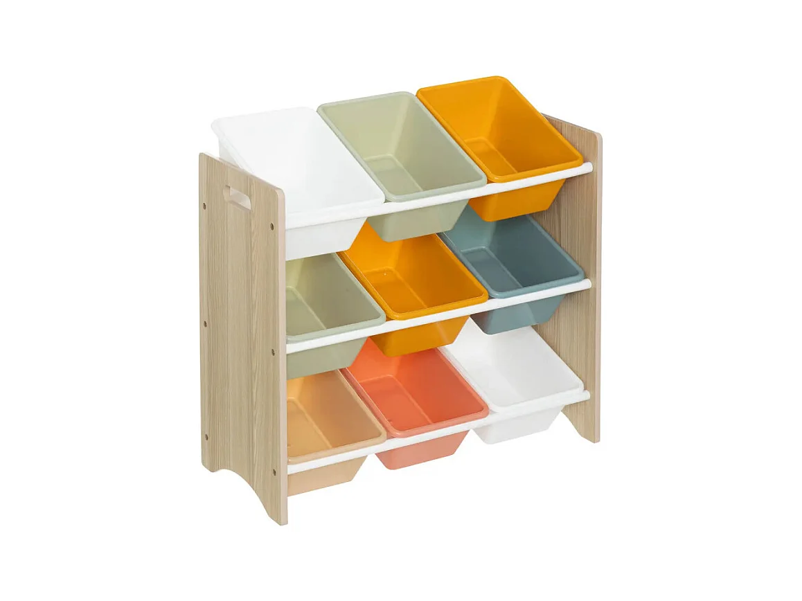 Meuble de Rangement 9 Bacs "Play" 64cm Multicolore