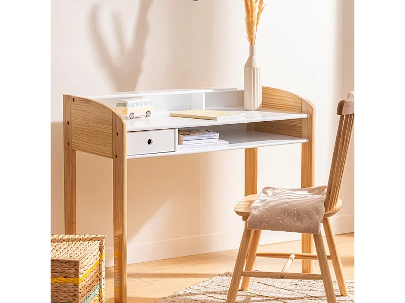 Bureau blanc 85x100x52cm