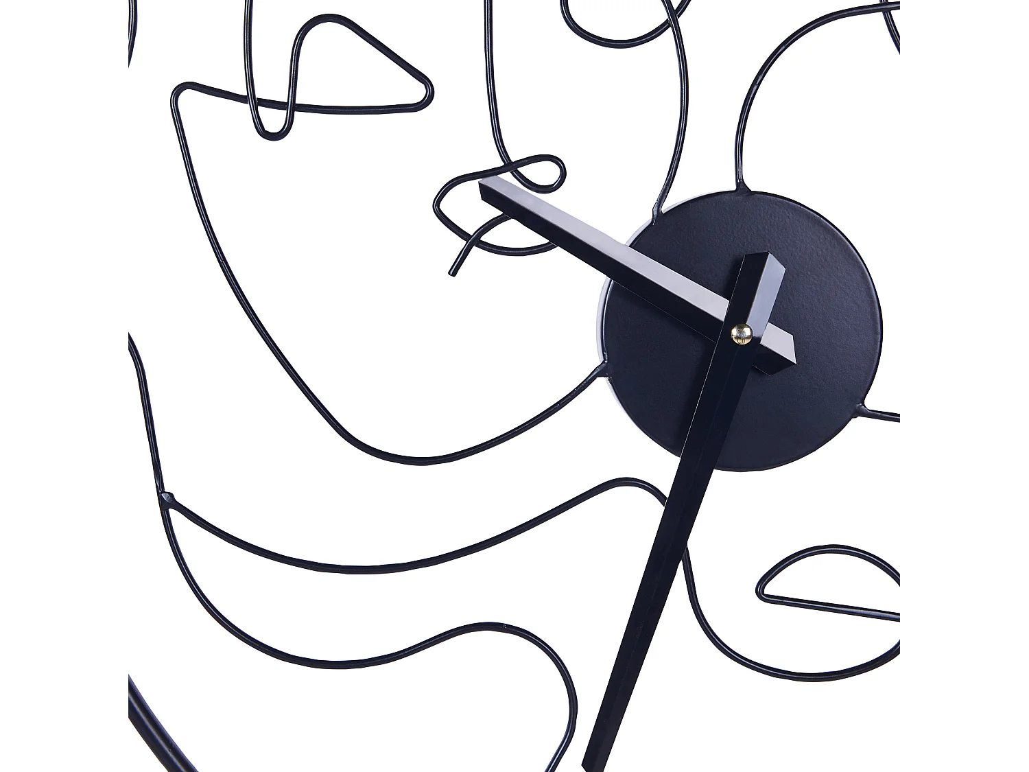 Wandklok MENTON 50 cm Metaal Zwart