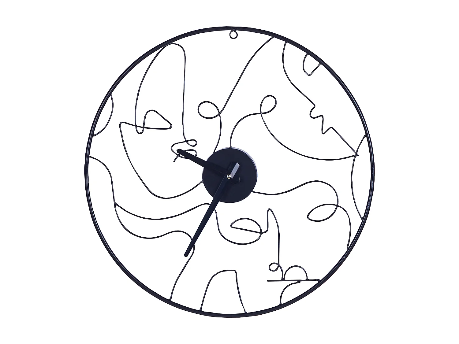 Horloge murale MENTON 50 cm Métal Noir