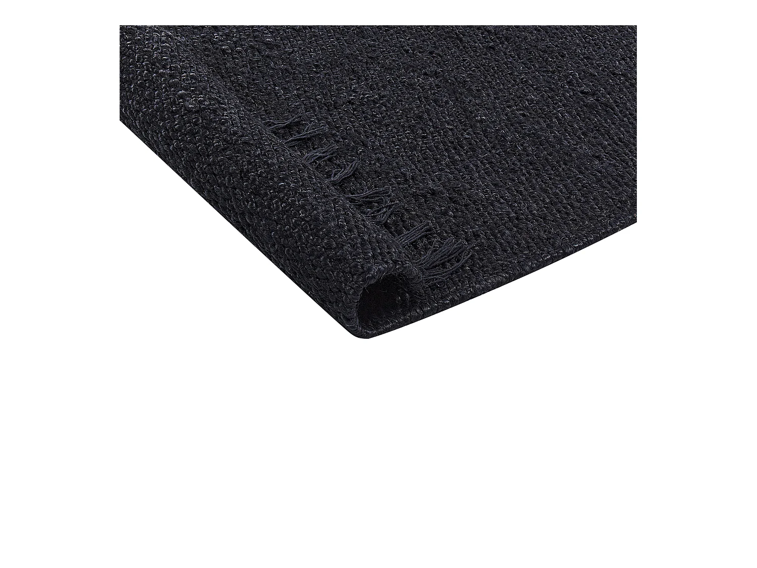 Teppich SINANKOY 160 x 230 cm Jute Schwarz