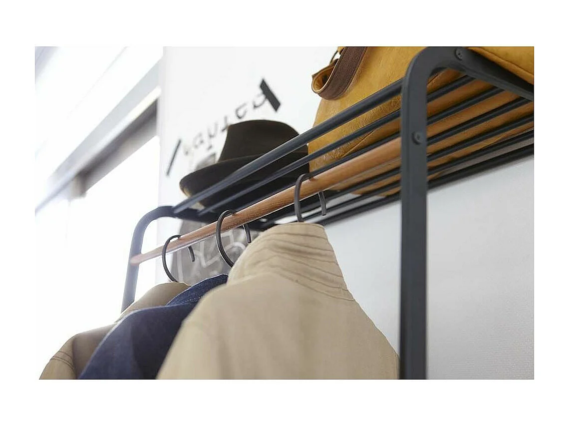 Porte-manteau incliné avec étagère H160 cm - TOWER